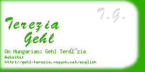 terezia gehl business card